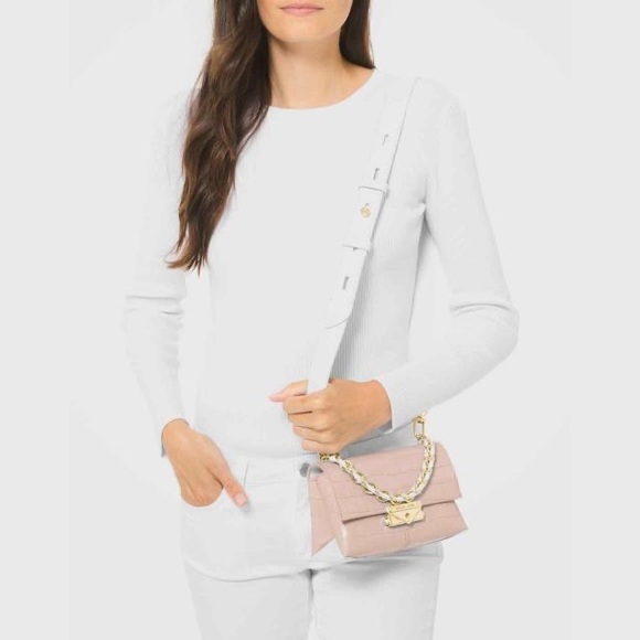 Michael Kors Extra Small Crocodile Embossed Leather Crossbody Bag - Picture 5 of 5